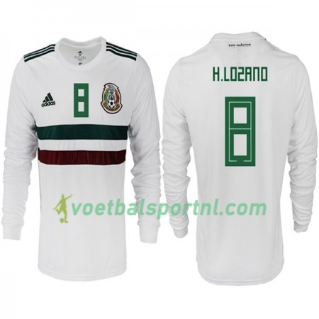 Mexico H. LOZANO 8 Uit Shirt WK voetbal 2018 L/S